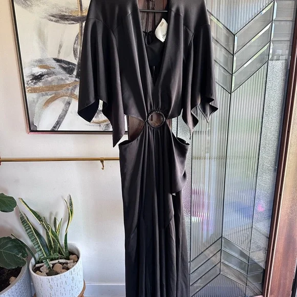 3.1 Philip Lim Black Satin Dress Size 12 - Picture 3 of 8